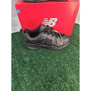 NEW BALANCE 608 V5 WX608AB5 Black Casual Athletic Work Shoes Womens Sz 9